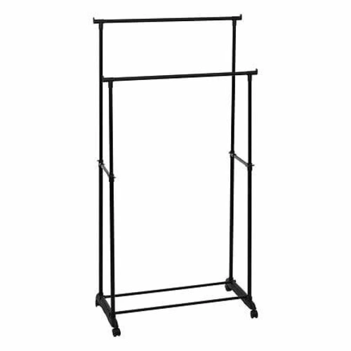 Wieszak stojący na ubrania na kółkach podwójny czarny nowoczesny 5five simply smart