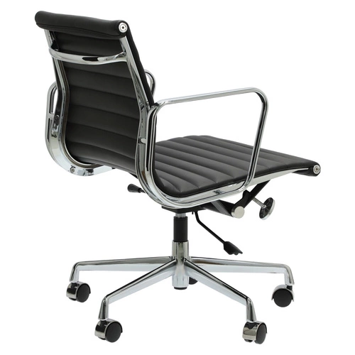 Fotel biurowy ergonomiczny CH1171 PREMIUM skórzany obrotowy czarny inspirowany EA117