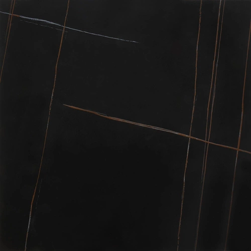 Stolik kawowy Artus kwadratowy czarny marmur i złoty nowoczesny glamour do salonu 80x80 cm