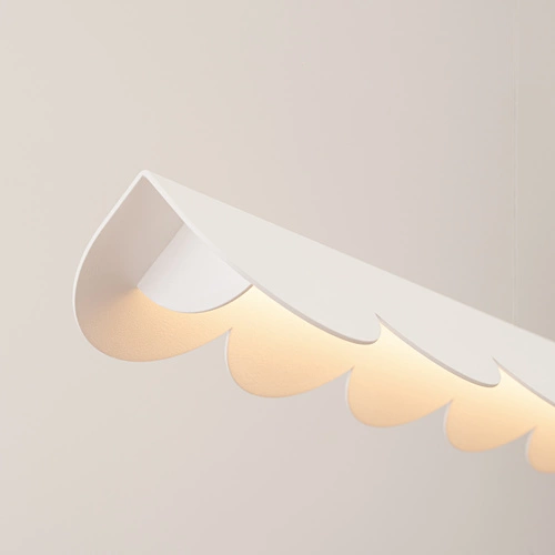 Nowoczesna lampa wisząca LED BISCUIT biała z regulacją wysokości do salonu lub nad stół