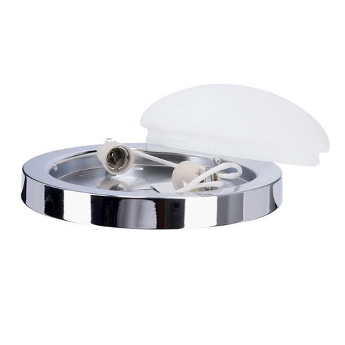 Plafon sufitowy Roda 32 cm szklany chrom IP44 nowoczesny do łazienki i kuchni CANDELLUX