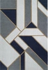 Dywan do salonu glamour Gatsby Dark Blue 200x300 łatwoczyszczący antypoślizgowy prostokątny