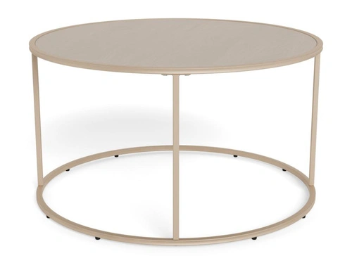 Seaford stolik kawowy okrągły szary nowoczesny metalowy 80 cm