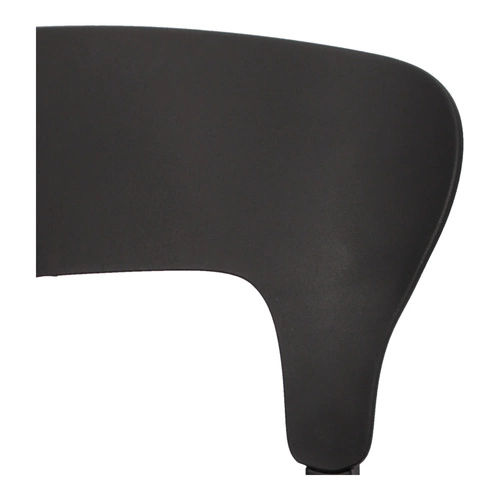 Krzesło Kabru czarne Intesi nowoczesne krzesło do jadalni i ogrodu z tworzywa łatwe w czyszczeniu