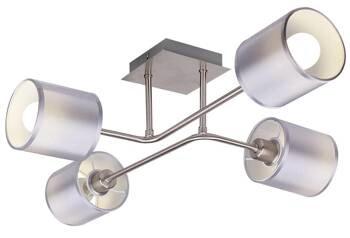 Lampa sufitowa Sax nowoczesna satynowa 4-punktowa do salonu, kuchni lub jadalni