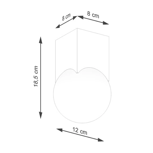 Plafon sufitowy SOLIS nowoczesny drewniany biały do salonu i sypialni 12 cm SOLLUX