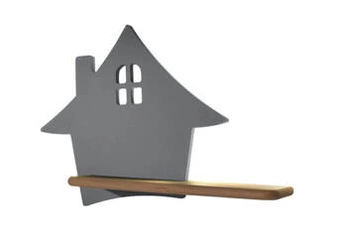 Kinkiet ścienny LED House szary klasyczny drewniany do pokoju dziecięcego 4W 4000K