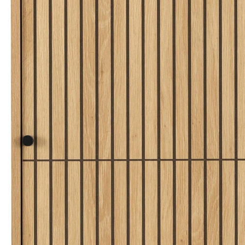 Szafa Albany wąska z lamelami dąb naturalny nowoczesna do sypialni lub garderoby