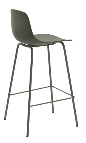 Hoker Whitby oliwkowy z oparciem nowoczesny do kuchni i wyspy 67 cm UNIQUE