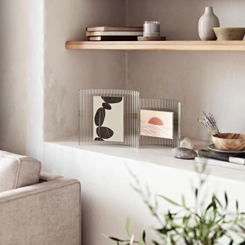 Ramka na zdjęcia 10x15 Ripley Umbra złota szklana stojąca nowoczesna dekoracyjna