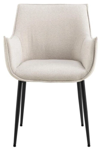 Krzesło tapicerowane Bonita beżowe z podłokietnikami do jadalni nowoczesne Actona