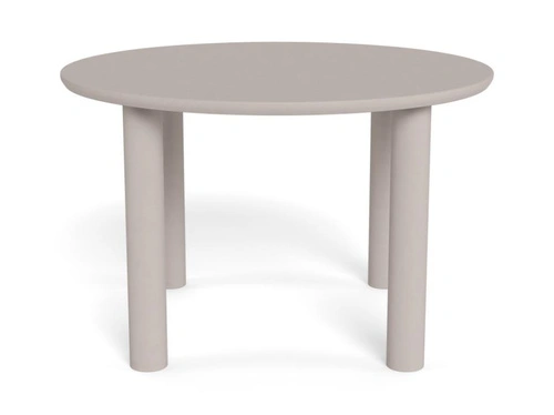 Stół okrągły Magee 120 cm szary nowoczesny do jadalni i salonu