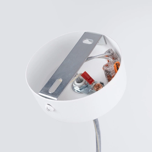 Lampa wisząca FARGE biała LED regulowana do kuchni i nad wyspę nowoczesna 120 cm