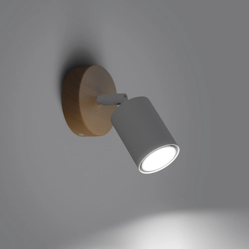 Kinkiet ścienny VERDO biały nowoczesny metalowy z regulacją światła do salonu i sypialni