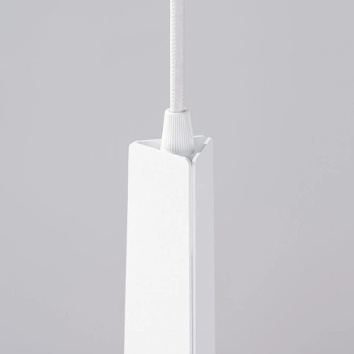 Lampa wisząca PRYSM 1 biała nowoczesna do salonu i kuchni stalowa pojedyncza 120 cm