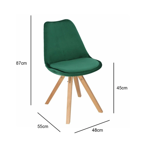 Krzesło Norden Star Square Velvet zielony