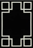 Dywan do salonu Hampton Black 200x300 nowoczesny glamour art deco czarny antypoślizgowy łatwoczyszczący Carpet Decor