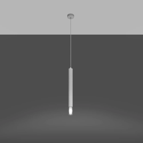 Lampa wisząca Wezyr biała nowoczesna tuba do salonu kuchni jadalni nad wyspę 120 cm