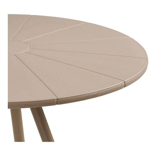 Stół Barletta bistro okrągły taupe 70 cm do ogrodu i na taras