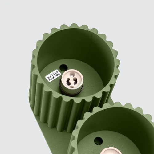 Plafon sufitowy nowoczesny AURA 2 zielony oliwkowy GU10 do salonu i kuchni