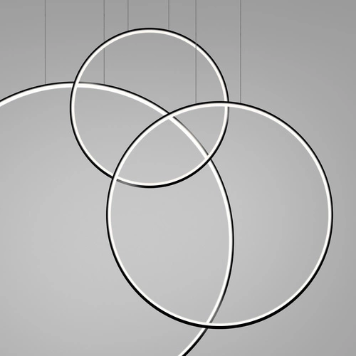 Nowoczesna lampa wisząca LED RIO 3 czarna do salonu i jadalni 3-punktowa Thoro