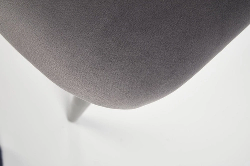 Krzesło do jadalni tapicerowane welur szare Sophie Intesi nowoczesne z oparciem