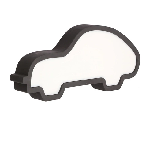 Lampka nocna LED Car czarna do pokoju dziecka nowoczesna dekoracyjna MDF 35 cm