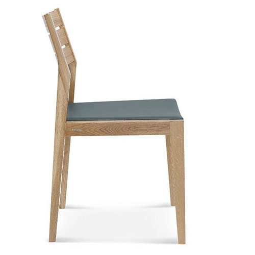 Krzesło tapicerowane Fameg Lennox dąb premium do jadalni nowoczesne z oparciem personalizowane