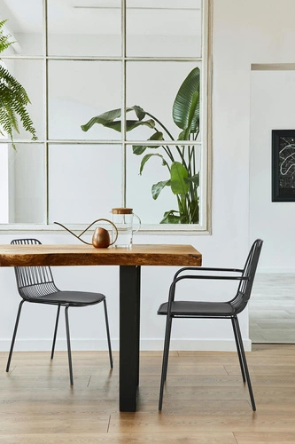 Krzesło Willy Black z poduszką PU Outlet