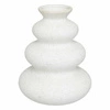 Wazon ceramiczny Olme 20 cm biały dekoracyjny na kwiaty do salonu Atmosphera