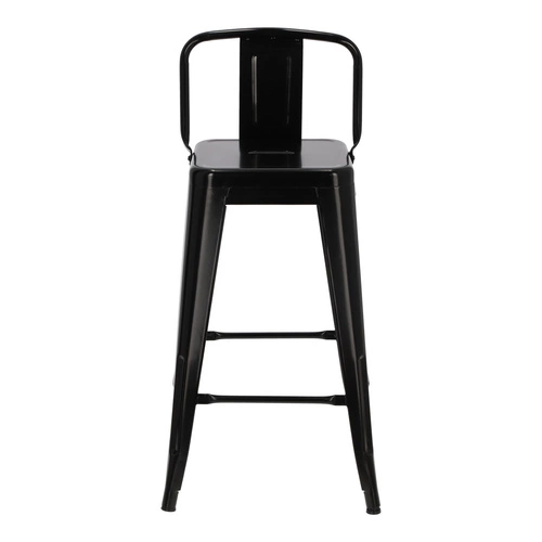 Hoker Paris Back short 66cm czarny        insp.Tolix OUTLET