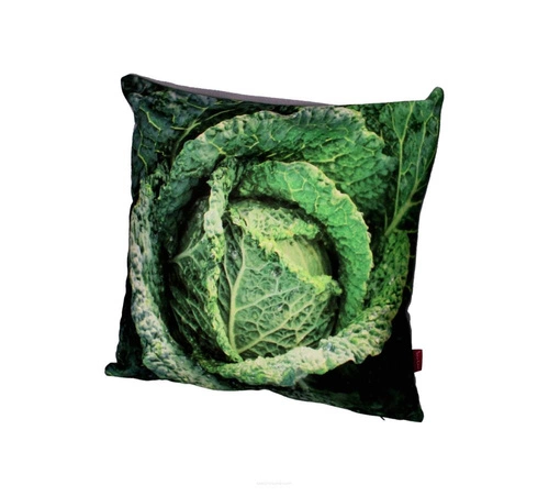 Poduszka dekoracyjna welurowa Chou antyalergiczna do salonu i sypialni zielona 40x40