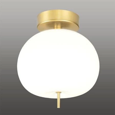 Lampa sufitowa LED złota kula APPLE Prestige do salonu nowoczesna szklana 28 cm