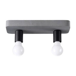 Plafon sufitowy TAVO 2 szary betonowy industrialny do salonu i kuchni Sollux Lighting