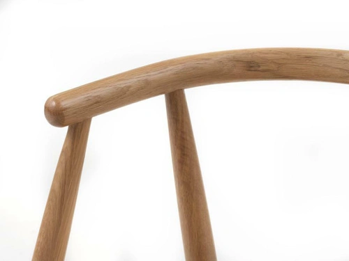 Krzesło drewniane Relate do jadalni z podłokietnikami dąb boho