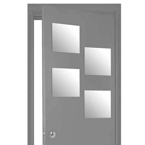 Zestaw 4 luster samoprzylepnych kwadratowych 30x30 cm bez ramy do przedpokoju 5five