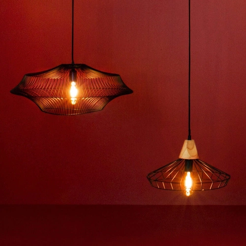 Lampa wisząca Ben czarna metalowa do salonu i kuchni nowoczesna średnica 38 cm Atmosphera