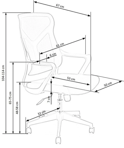 Fotel biurowy ergonomiczny Vertun czarny obrotowy z siatki z regulacją do biura Intesi