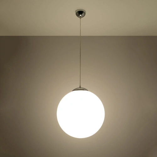 Lampa wisząca kula UGO 40 chrom nowoczesna szklana do salonu i nad stół Sollux