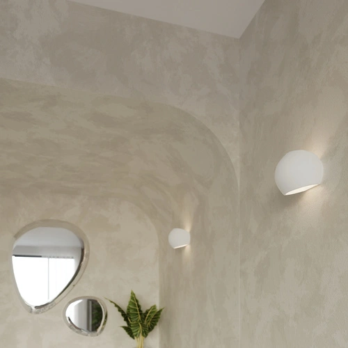 Kinkiet ścienny ceramiczny GLOBE biały nowoczesny do salonu i sypialni Sollux Lighting