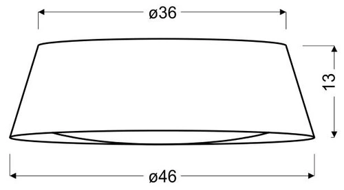 Lampa wisząca Mola plafon 46 16W LED 6500K z abażurem brązowy