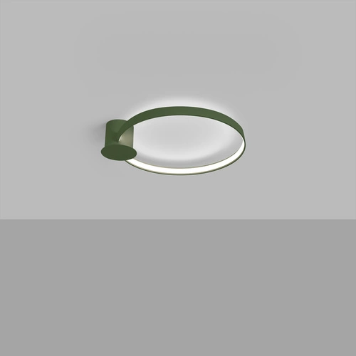 Plafon sufitowy LED RIO 55 zielony oliwkowy nowoczesny okrągły do salonu i kuchni Thoro