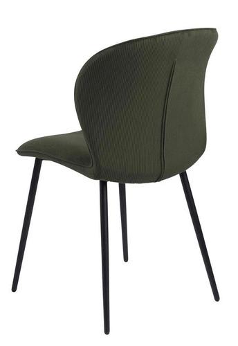 Krzesło Evelyn olive green tapicerowane