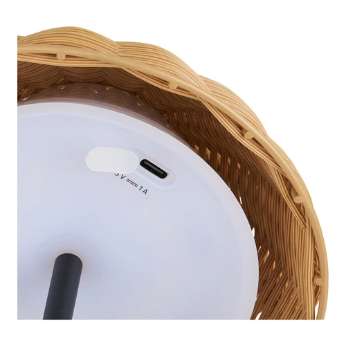 Lampka nocna LED Wigan boho do sypialni i salonu z portem USB