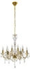 Żyrandol kryształowy Maria Teresa złoty do salonu i sypialni regulowany 8-punktowy