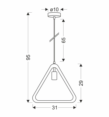 Lampa wisząca Triun czarny+beżowy 1x40W  E27