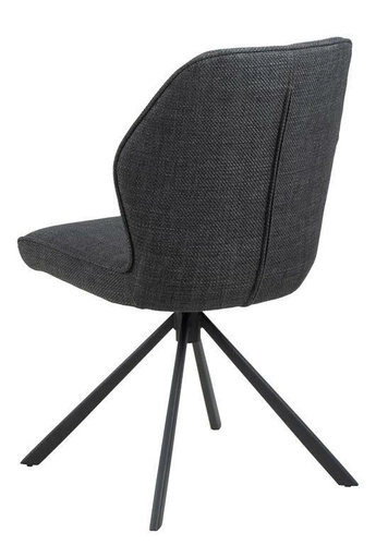 Krzesło obrotowe tapicerowane Aura szare ciemne Actona do jadalni i salonu nowoczesne