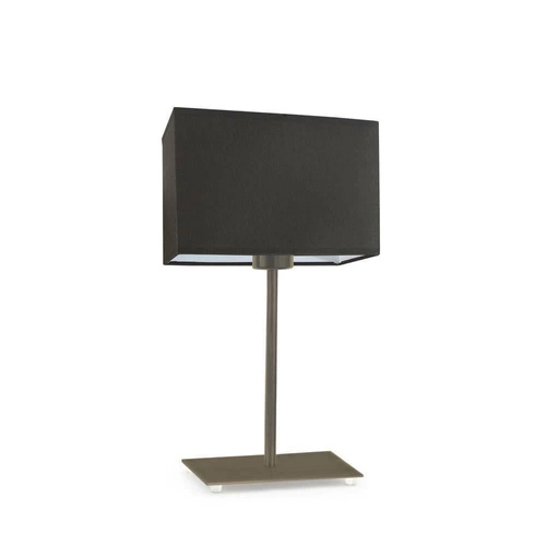 Lampka nocna AMALFI nowoczesna brązowa z abażurem do sypialni i salonu LYSNE 40 cm