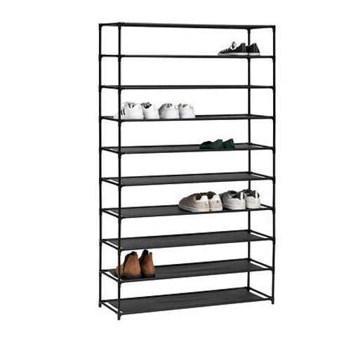 Stojak na buty 10-poziomowy czarny 5five simply smart nowoczesny wysoki do przedpokoju