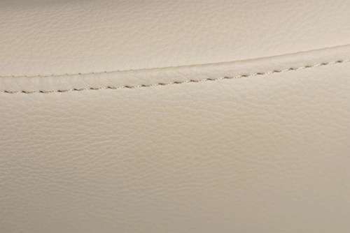 Podnóżek do fotela Jajo Soft eko skóra beżowy obrotowy inspirowany Egg nowoczesny salon D2.DESIGN